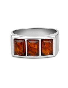 Silver ring with amber PA 020 2