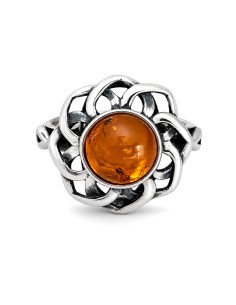 Ring silver amber PA 004 2