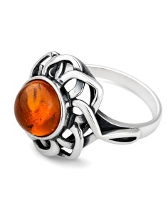 Ring silver amber PA 004