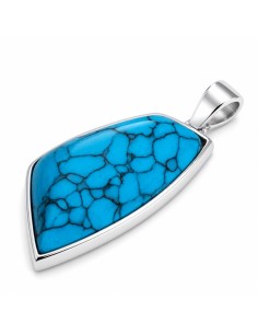 Silver pendant decorated with Swarovski Crystal Cosmic Ring W 1705 Turquoise
