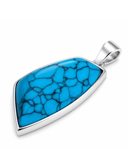 Silver pendant decorated with Swarovski Crystal Cosmic Ring W 1705 Turquoise