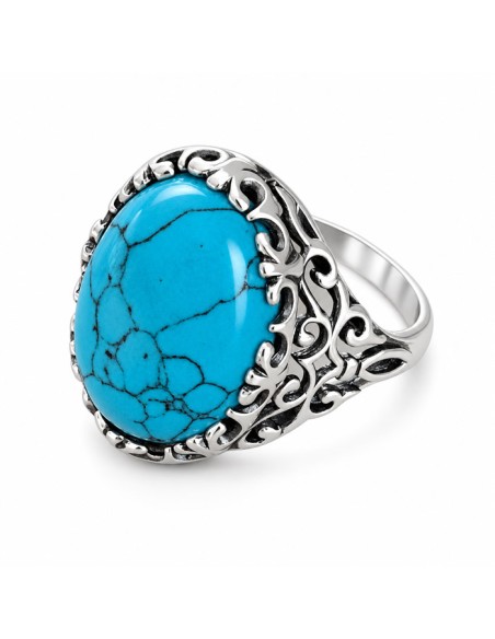 copy of Silver ring decorated with turquoise PK 1559 Turquoise