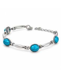 Srebrna bransoletka z turkusem 925 L-2171 | Polcarat