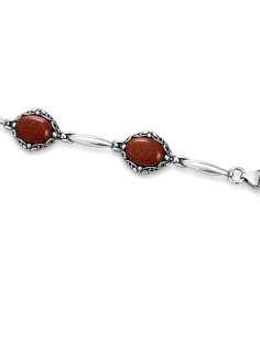 Silver bracelet with amber L 1661 Polcarat Design 2