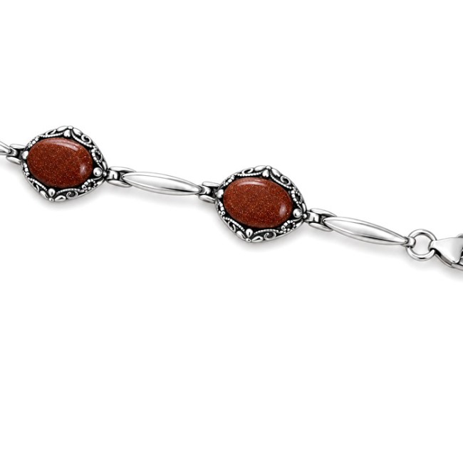 Bransoletka srebrna z piaskiem pustyni L 2169|Polcaratdesign.pl Biżuteria