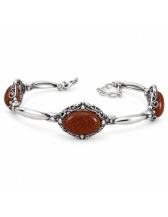 Silver bracelet with amber L 1661 Polcarat Design