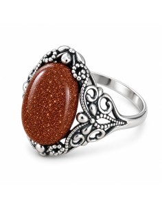 copy of Silver ring with amber PK 1661