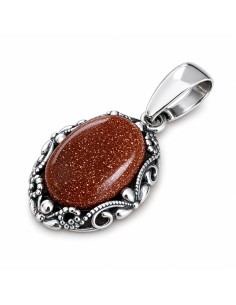 Silver pendant with amber in 1661 Polcarat Design