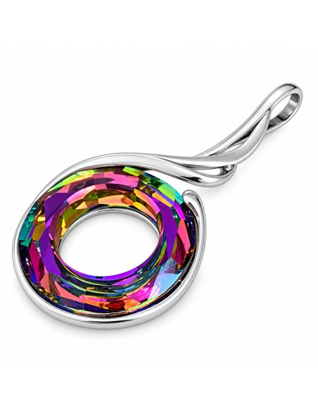 Silver pendant decorated with crystal W 2113 Polcarat Design