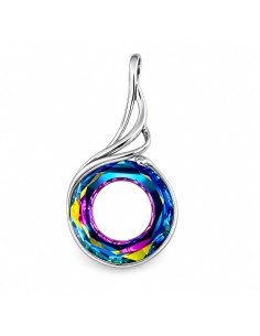 Silver pendant decorated with crystal W 2113 Polcarat Design 2