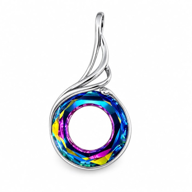 Silver pendant decorated with crystal W 2113 Polcarat Design