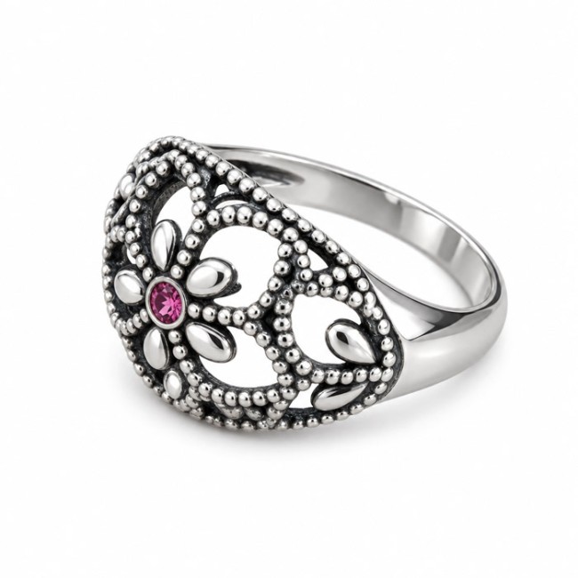 Silver ring with Swarovski crystals PK 2021