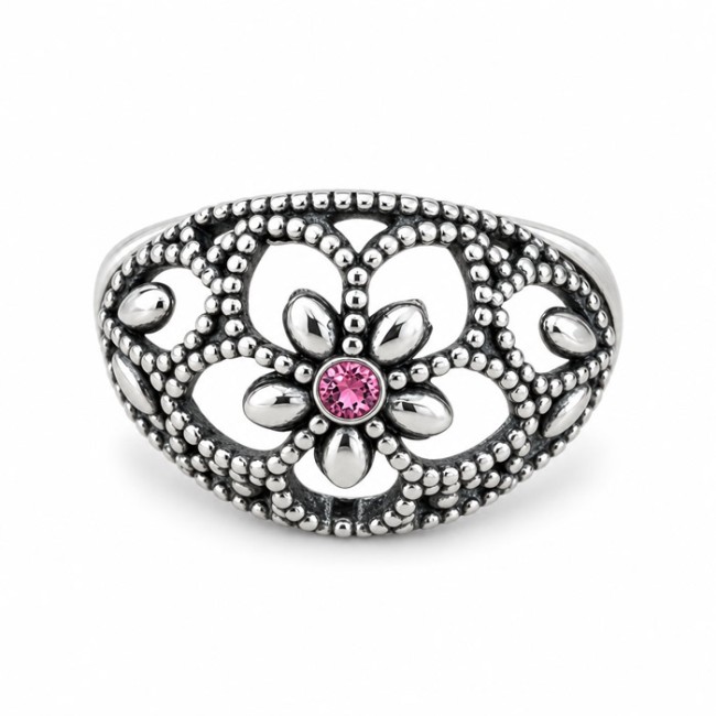 Silver ring with Swarovski crystals PK 2021