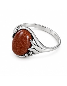 copy of Silver ring with amber PK 1661
