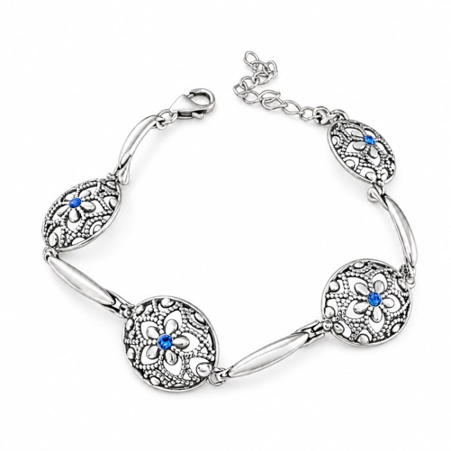 Silver bracelet with Swarovski crystals L 2021