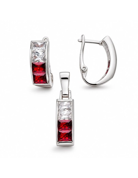 Set (earrings + pendant) silver zircons KPL 2 673 POLAND