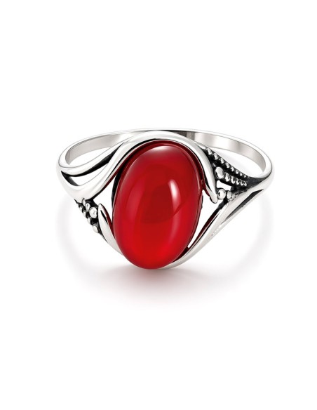 Sterling silver ring with synthetic opal PK 2173 | Polcarat Design