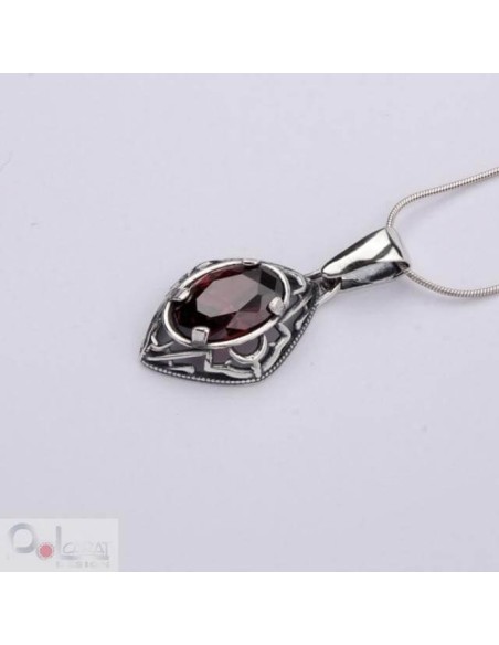 Pendant silver zirconia W 1579 Red Pendant silver zirconia W 1579 Red