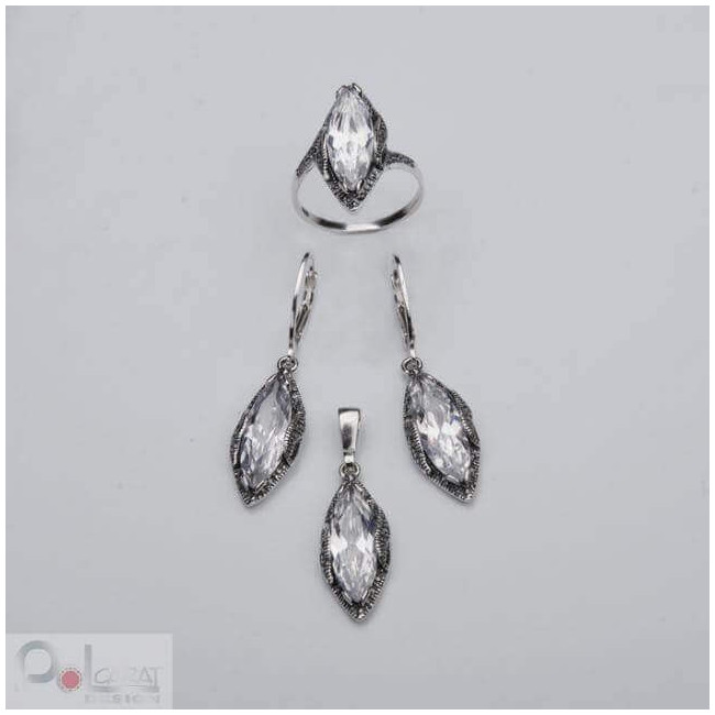Set silver zircons KPL 1509
