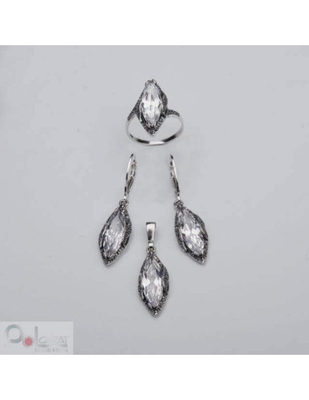 Set silver zircons KPL 1509