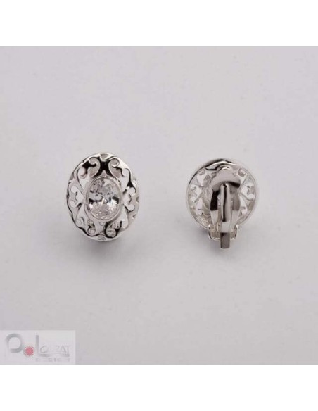 Silver clips with zircons 1599 Clips