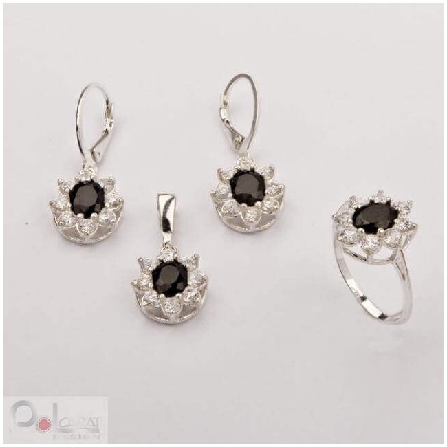 Set of silver zircons KPL 1627