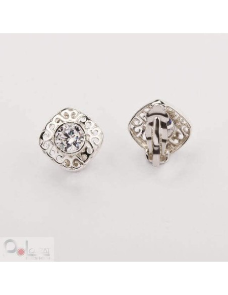 Klipsy srebrne z cyrkoniami 1586 Klipsy