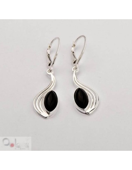 Srebrny komplet KPL 1546 Onyks|Polcaratdesign.pl Biżuteria