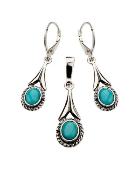 Silver set with turquoises KPL 570