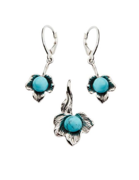 Silver Pendant with Turquoise W 1557 Turquoise