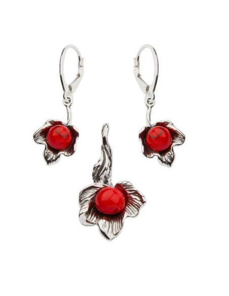 Silver pendant W 1557 Coral