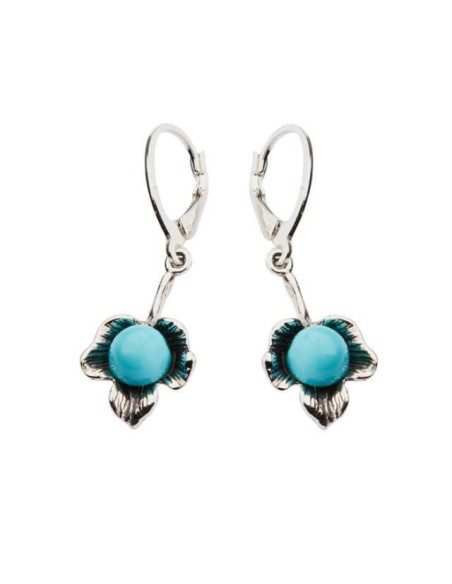 Silver earrings K 1557 Turquoise