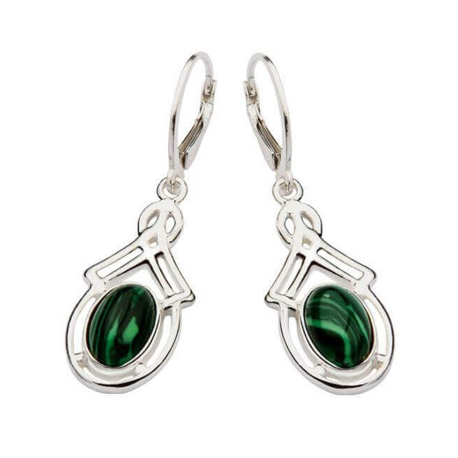Silver set with Malachite KPL M 001 Malachite