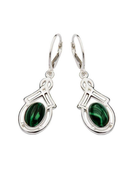Silver set with Malachite KPL M 001 Malachite