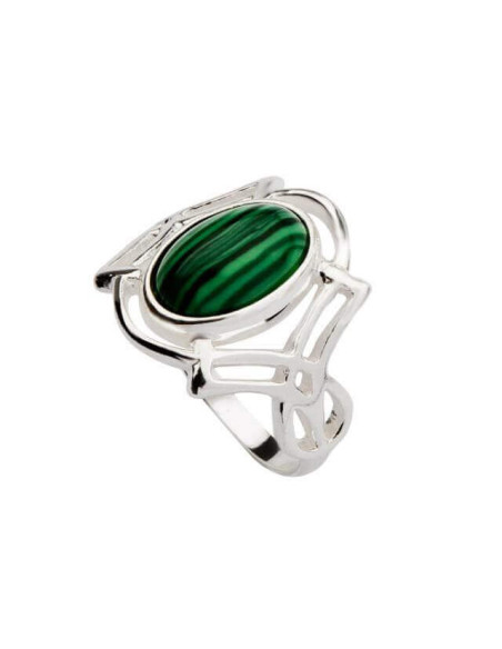 Silver set with Malachite KPL M 001 Malachite