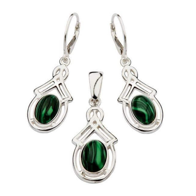 Silver ring PK M 001 Malachite