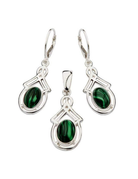 Silver ring PK M 001 Malachite