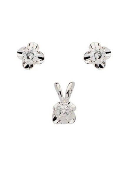 Silver set with zircons KPL 785 White