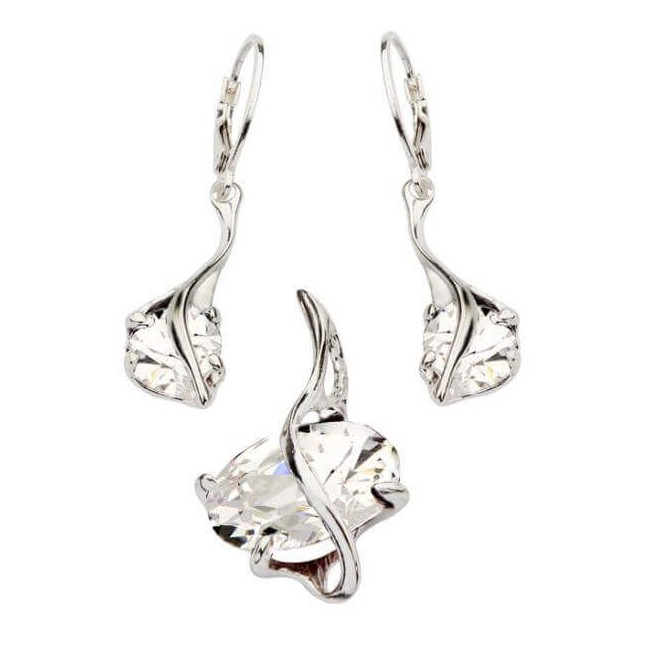 Silver earrings with zircons K 1638