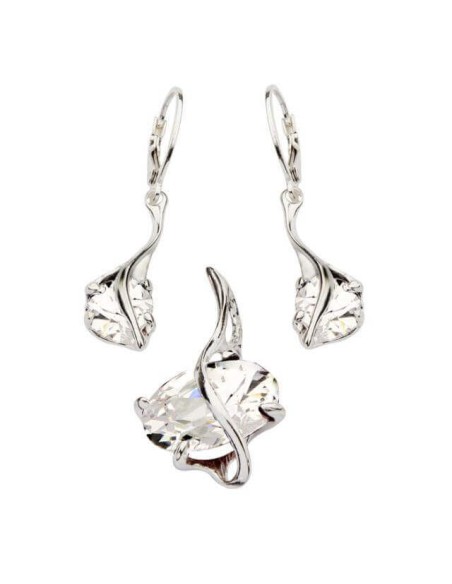 Silver earrings with zircons K 1638