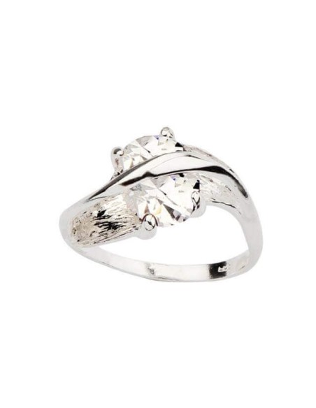 Silver ring with zircons PK 1638