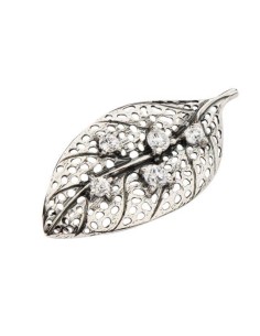 Silver brooch with cubic zirconia B 130