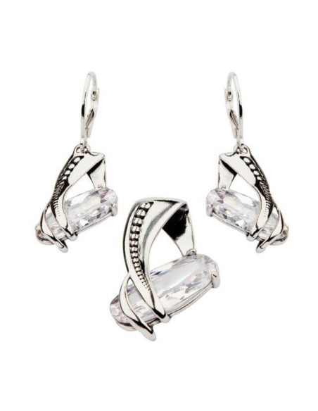 Wisiorek srebrny z cyrkoniami W 1640|Polcaratdesign.pl Biżuteria