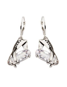 K 1640 White Silver Zirconia Earrings
