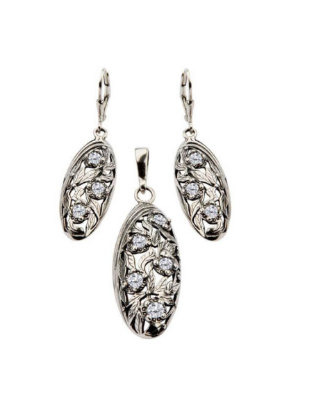 Silver earrings with zircons K 1647