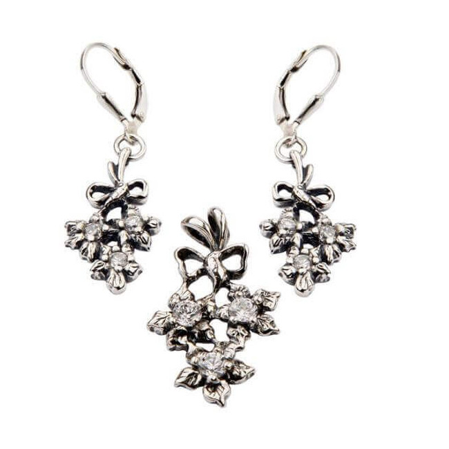 Silver pendant with zircons W 1646