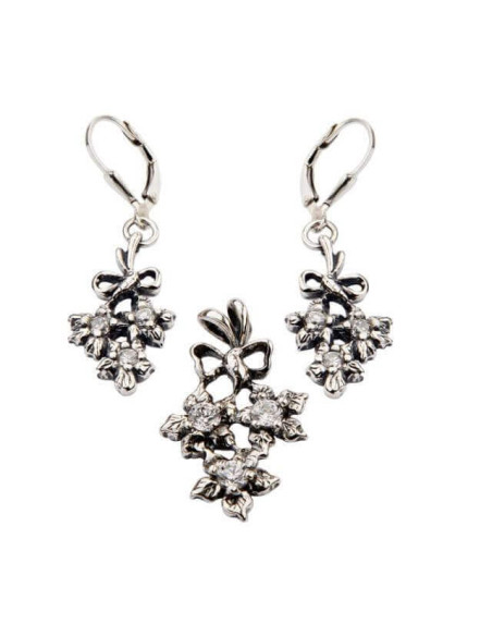 Silver pendant with zircons W 1646