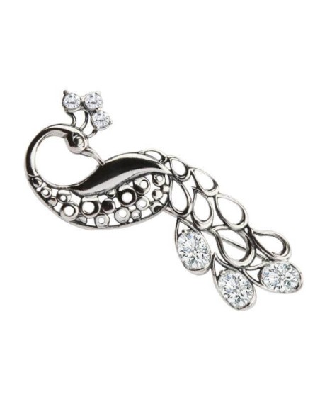 Broszka srebrna z cyrkoniami B 133