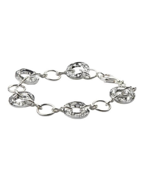 Silver bracelet decorated with Swarovski crystals L 1502 Cal Crystal