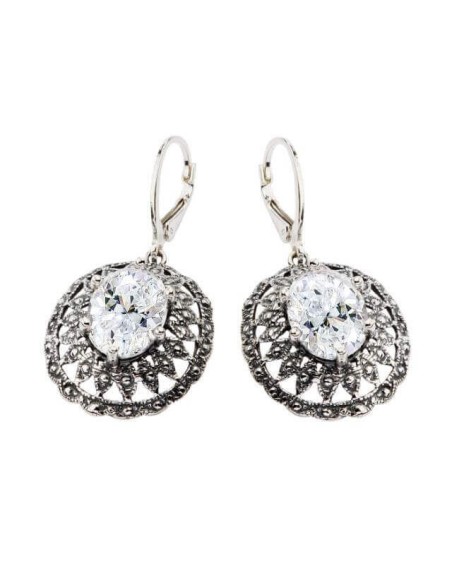 Silver Earrings with Zircons K 1515